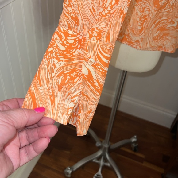 Catherine Gee Daria French Cuff Silk Blouse, Sorbet Swirl. Large. NWOT - Picture 3 of 9
